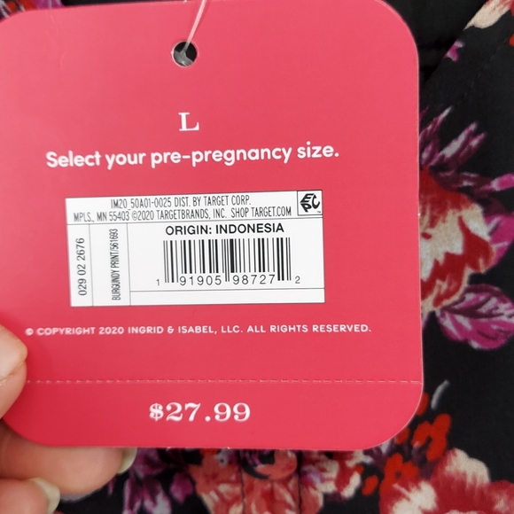 Ingrid and Isabel Floral Maternity Blouse NWT - Picture 7 of 7